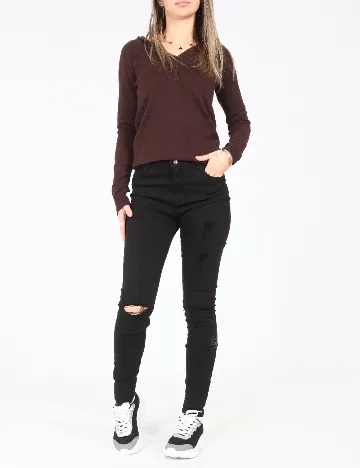 Blugi Bershka, negru Negru