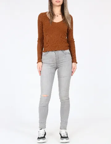 Blugi Bershka, gri Gri