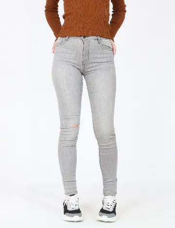 Blugi Bershka, gri Gri