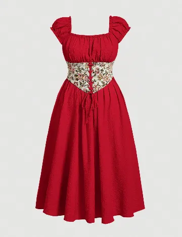 Rochie medie SHEIN CURVE, rosu Rosu