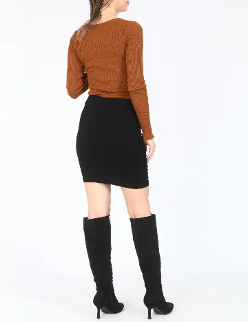 Fusta Bershka, negru Negru