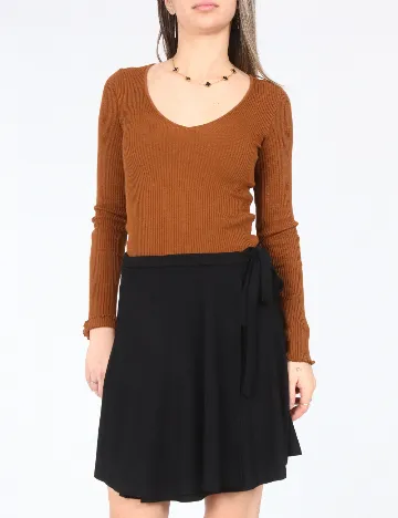 Fusta Bershka, negru Negru