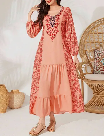 Rochie medie SHEIN, piersica Portocaliu