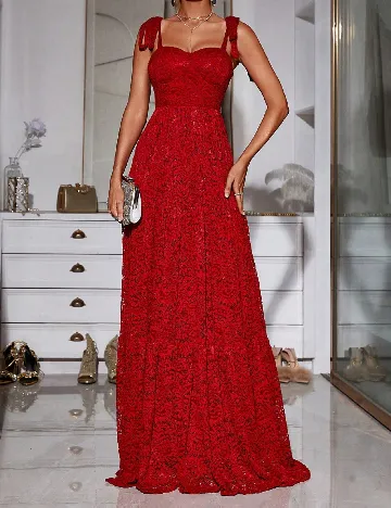 Rochie lunga Toleen, rosu Rosu