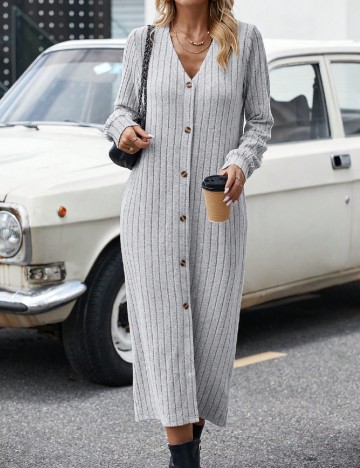 Rochie medie Emery Rose, gri