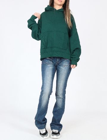 Hanorac Oversize Bershka, verde