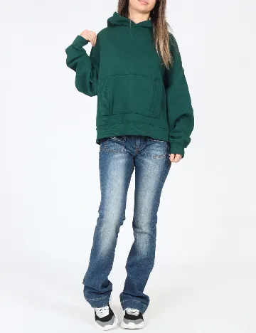 Hanorac Oversize Bershka, verde Verde