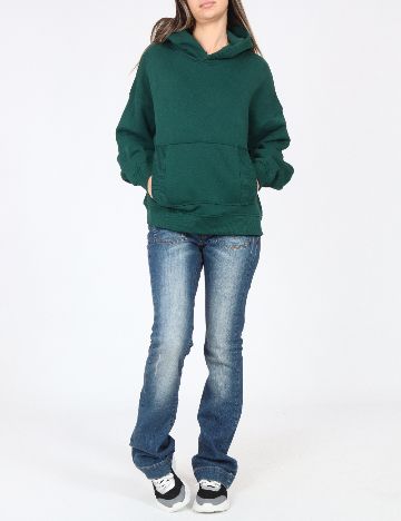 Hanorac Oversize Bershka, verde