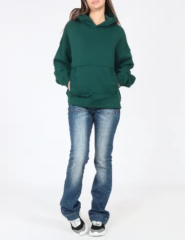 Hanorac Oversize Bershka, verde Verde