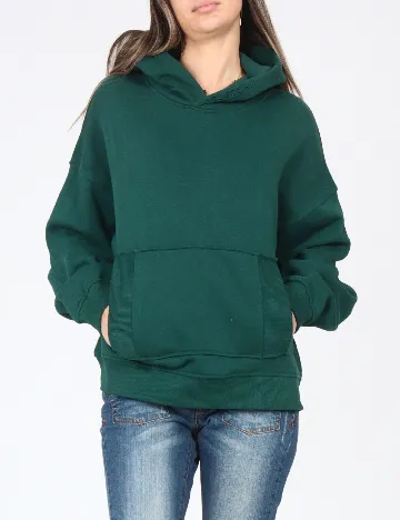 Hanorac Oversize Bershka, verde Verde