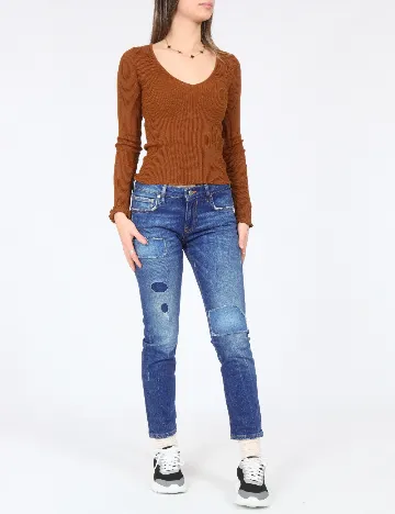 Blugi Zara, albastru Albastru