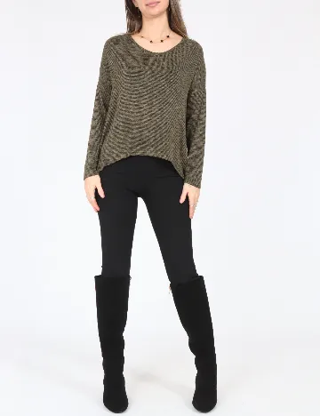 Bluza Oversize Bershka, verde Verde