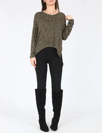 Bluza Oversize Bershka, verde Verde