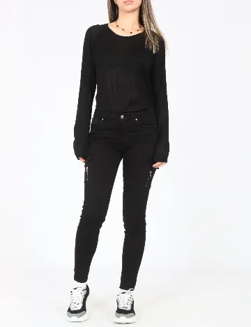 Blugi Bershka, negru Negru