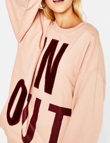 Bluza Oversize Bershka, crem