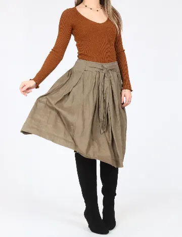 Fusta Zara, kaki Verde