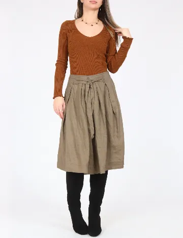 Fusta Zara, kaki Verde