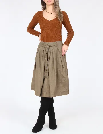 Fusta Zara, kaki Verde