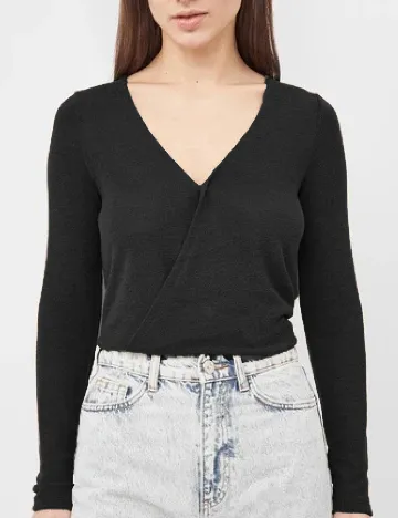 Bluza Bershka, negru Negru
