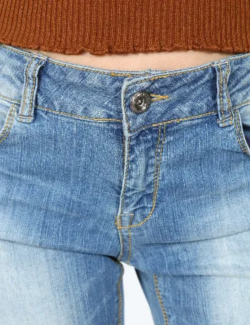 Blugi Zara, albastru Albastru