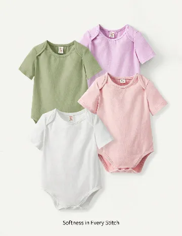 Set body 4 bucati Shein Kids, mix culori Mix culori