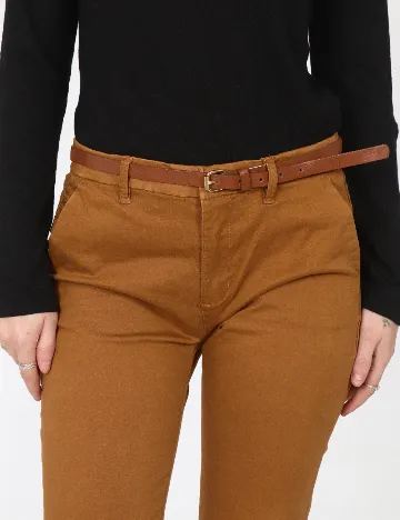 Pantaloni Pull&Bear, maro Maro