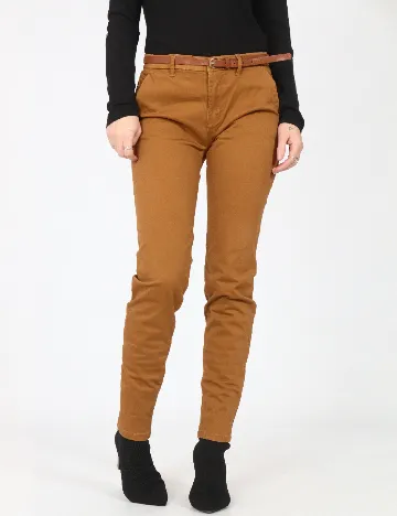 Pantaloni Pull&Bear, maro Maro