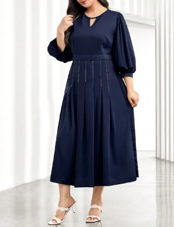 Rochie medie SHEIN CURVE, bleumarin Albastru