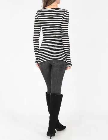 Bluza Pull&Bear, alb/negru Negru