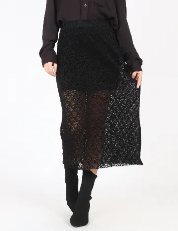 Fusta Pull&Bear, negru Negru