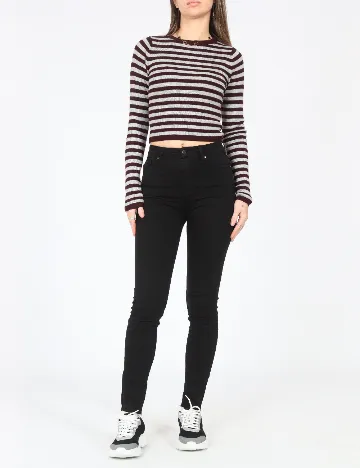 Bluza Pull&Bear, gri/pruna Mov