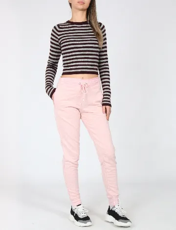 Pantaloni Pull&Bear, roz Roz