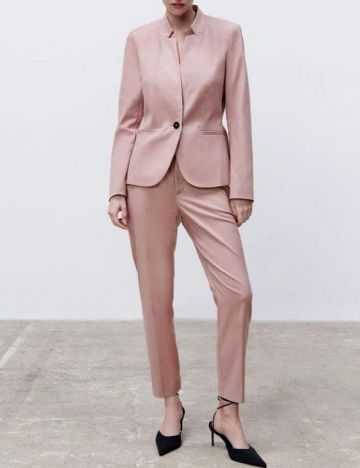 Sacou Zara, roz pudra inchis