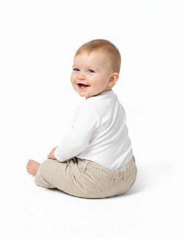 Pantaloni Zara, crem