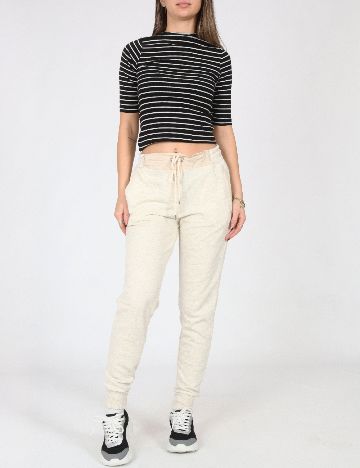 Pantaloni Pull&Bear, ecru