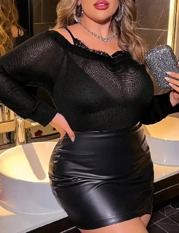 Bluza SHEIN CURVE, negru Negru