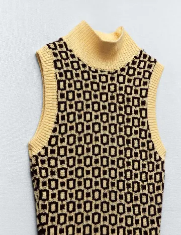 Rochie scurta Zara, galben/mov Galben