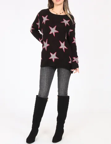 Pulover Bershka, negru Negru