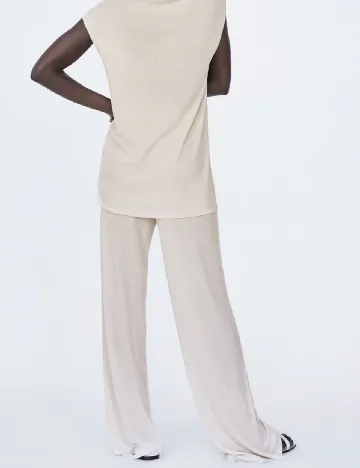 Pantaloni Zara, ecru Alb