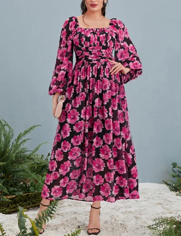 Rochie medie SHEIN, floral print