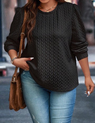 Bluza SHEIN CURVE, negru