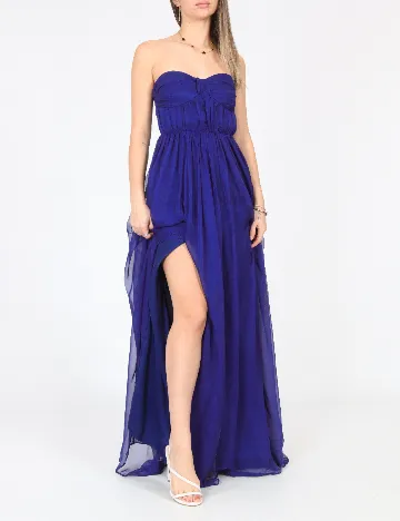 Rochie lunga Bershka, albastru Albastru