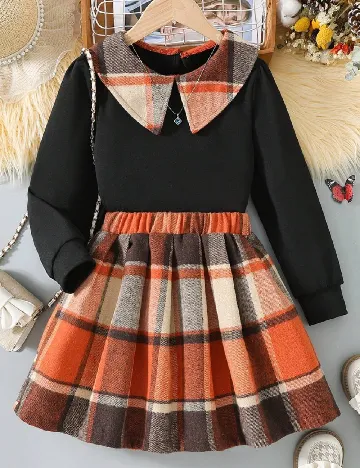 Compleu Shein Kids, negru/portocaliu Negru