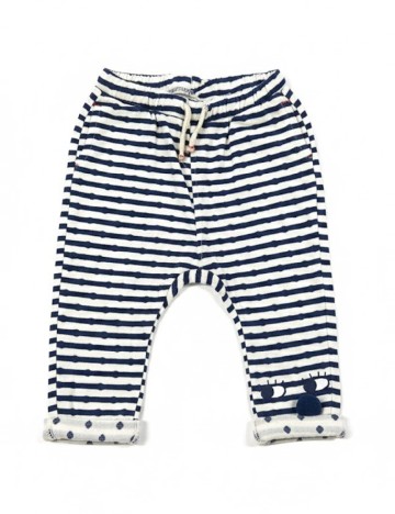 Pantaloni Zara, alb/albastru