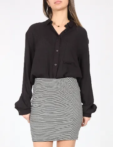 Fusta Pull&Bear, alb/negru Alb