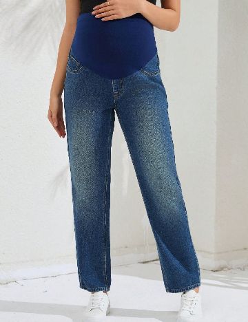 Blugi SHEIN Maternity, albastru