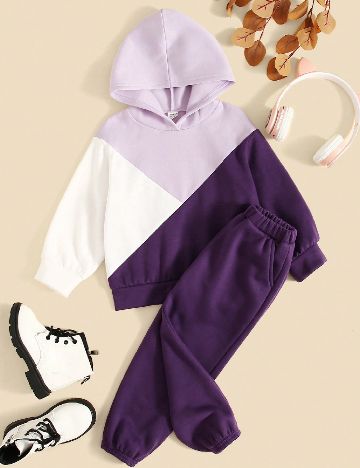 Compleu Shein Kids, mov/alb