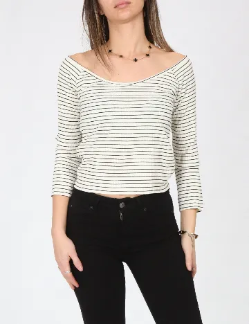 Bluza Pull&Bear, alb Alb