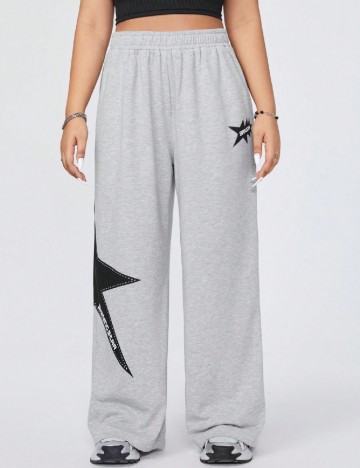 Pantaloni SHEIN CURVE, gri