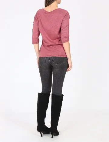 Bluza Bershka, roz pudra inchis Roz